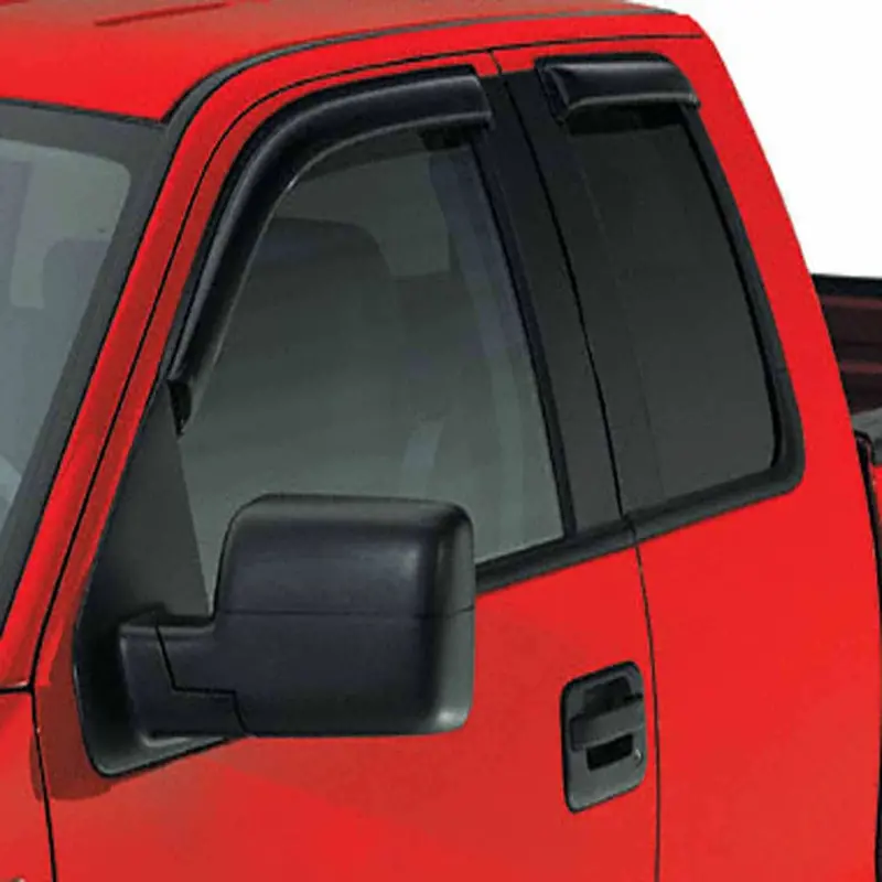 Trailfx Tape-On Smoked Acrylic Window Visors – 4-Piece No-Drill Installation Kit 1