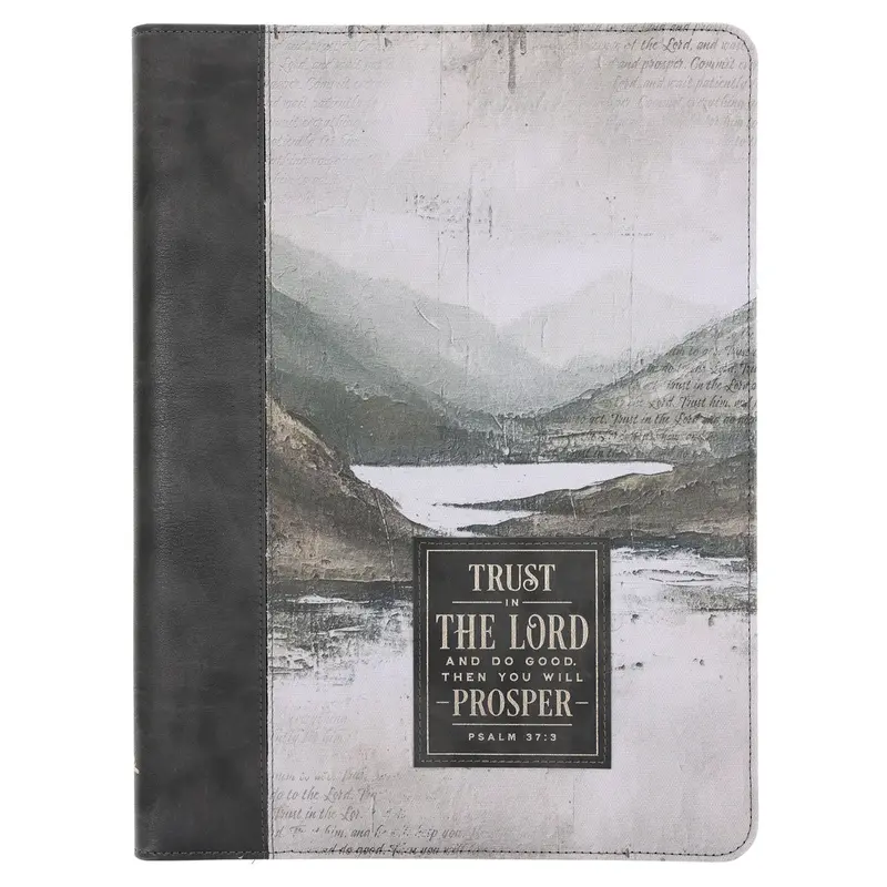 'Trust In The Lord' Executive Portfolio Folder – Faux Leather Zipper Organizer 1