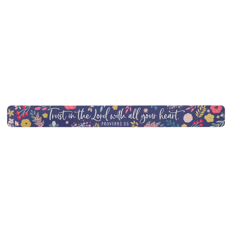'Trust In The Lord' Inspirational Blue Magnetic Strip Wall Decor 1