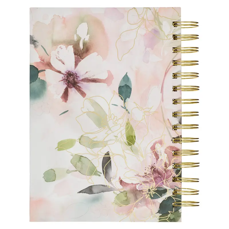 Trust In The Lord With All Your Heart: Floral Hardcover Wirebound Journal 2