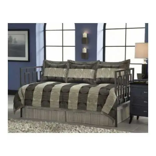 Twin Daybed Ensemble – 5-Piece Comforter Set With Skirt And Decorative Shams 1