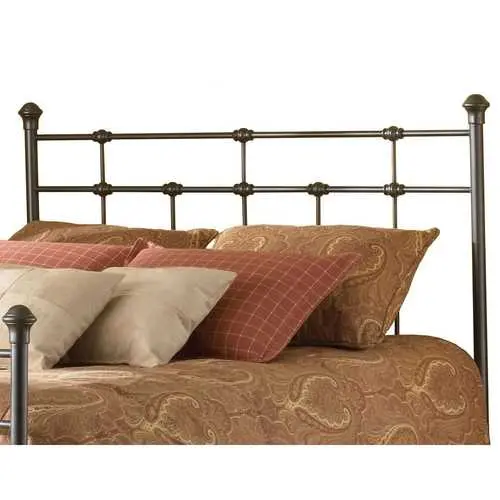 Twin Hammered Brown Metal Headboard – Classic Style 1