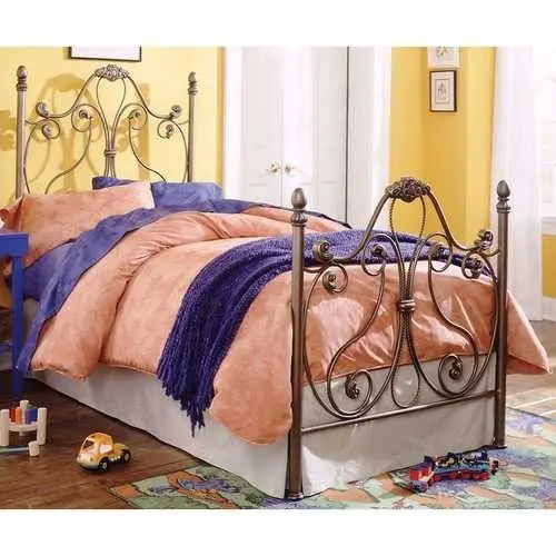 Twin Majestic Metal Bed Frame With Matching Headboard And Footboard 1