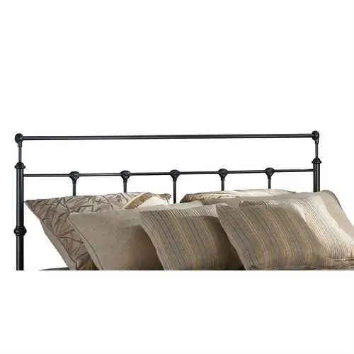 Twin Metal Headboard – Smooth Posts With Rounded Crown Detailing 1