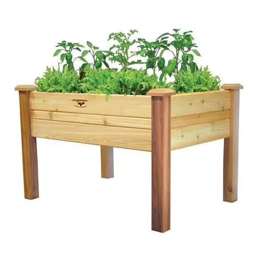 Unfinished Cedar Raised Garden Bed – 2' X 4' Elevated Planter 1