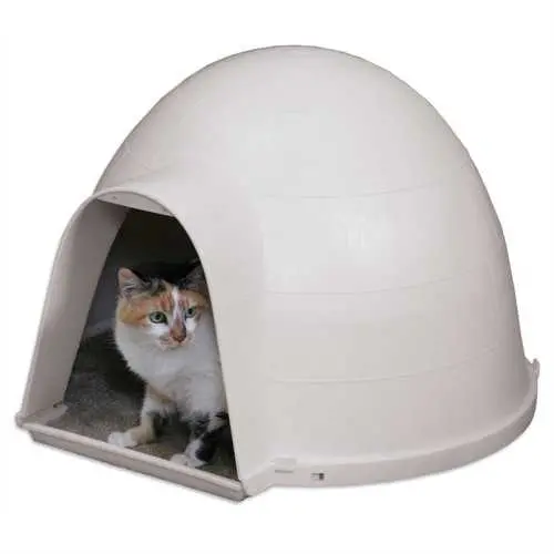 Usa-Made Cat Condo Igloo With Carpeted Base And Cozy Enclosed Design 1