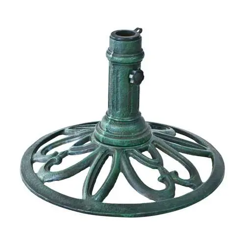 Verde Green Cast Iron Umbrella Base – Heavy-Duty Outdoor Stability Weight 1
