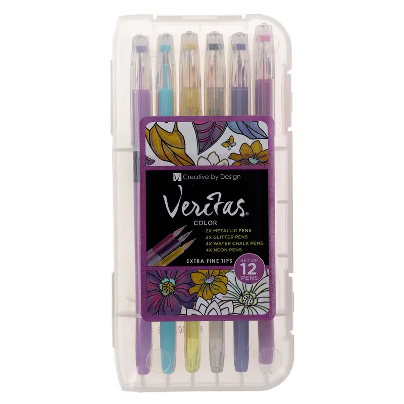 Veritas 12-Piece Coloring Pen Set – Vibrant & Smooth-Tip 1