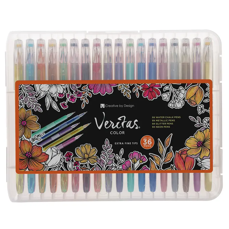 Veritas 36-Piece Premium Coloring Pen Set – Artistic & Faith-Focused 1
