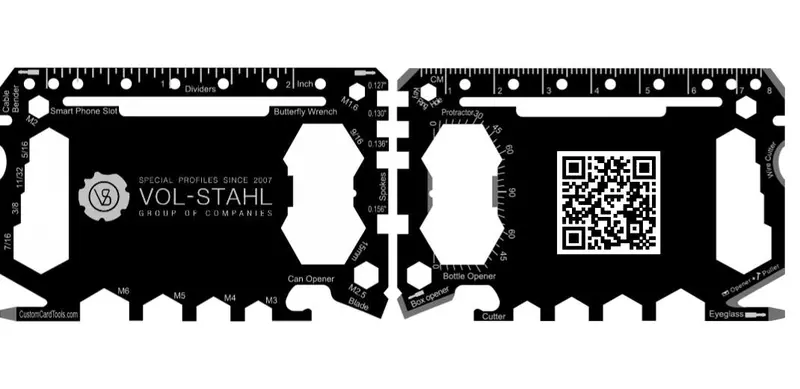 Versatile Branded Business Card – Multi-Tool Functionality, Model 1 1