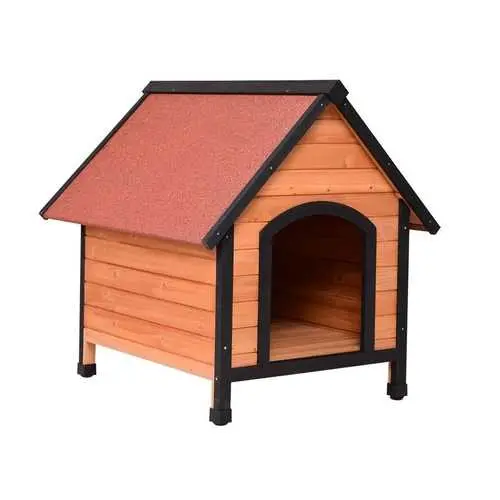Versatile Wooden Pet Shelter – Indoor/Outdoor Medium-Dog House With Ventilated Design 1