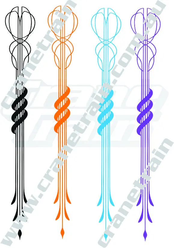 Vintage Wheat Sheaf Scroll Decal – Blinged Old-School Design 1