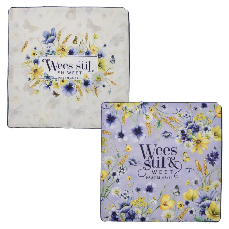 Wees Stil En Weet Afrikaans Pillowcase Set – Two-Piece Square Design 1