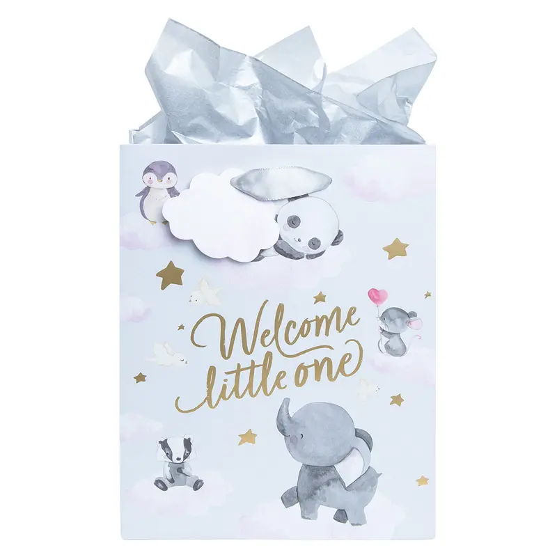 Welcome Little One Medium Gift Bag With Matching Tag 1