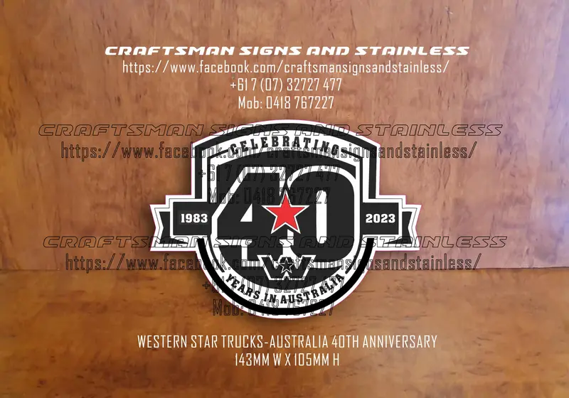 Western Star 40Th Anniversary Vinyl Decal 1