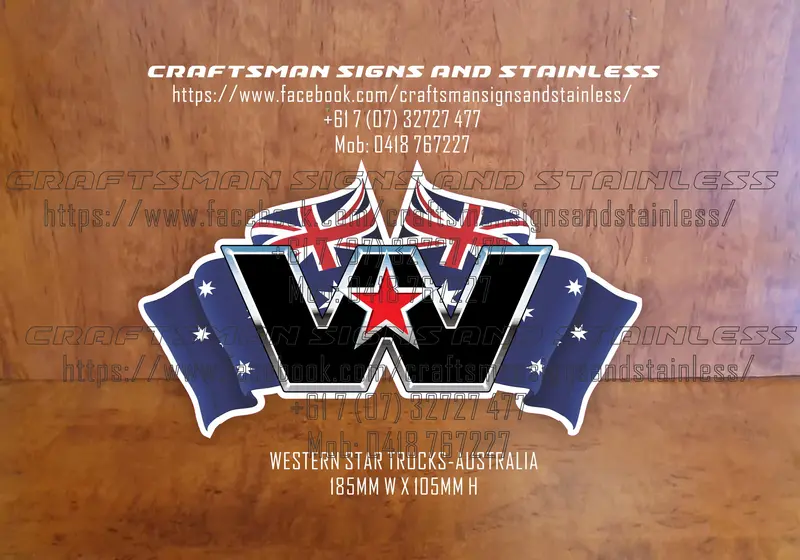 Western Star Badge Decal Featuring Dual Australian Flags 1