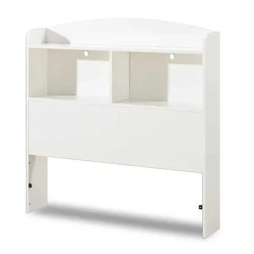 White Arched Bookcase Headboard For Twin Or Full Beds – Modern Style 1