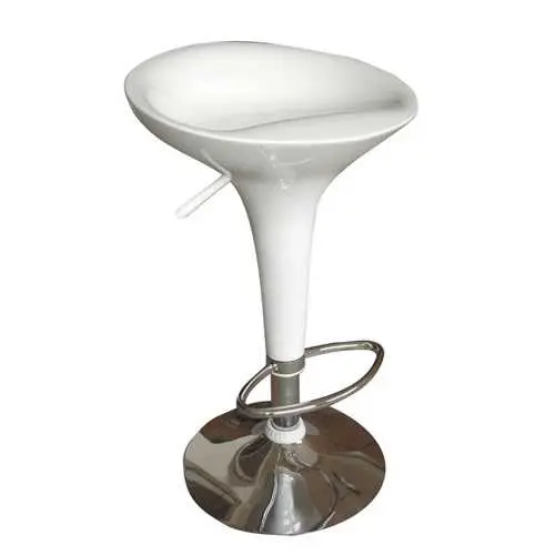 White Ice Cream Scoop–Inspired Bar Stool – Playful Modern Seating 1