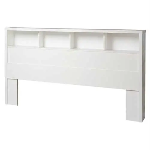 White King Bookcase Headboard – Integrated Shelving For Bedroom Storage 1
