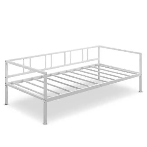 White Metal Twin Daybed Frame – Durable Indoor-Outdoor Use 1