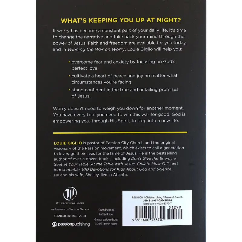 Winning The War On Worry – Paperback Devotional 2