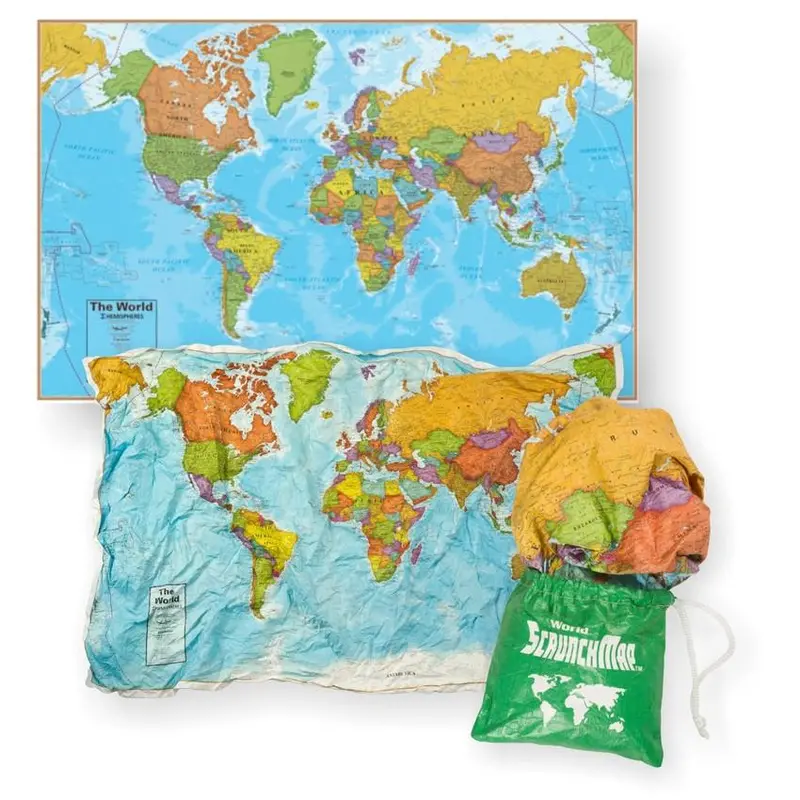 World Scrunch Map: Tactile, Foldable Globe-Based Geography Learning Tool 1