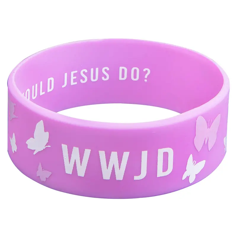 Wwjd Purple Silicone Wristband – Faith-Inspired Adjustable Band 1