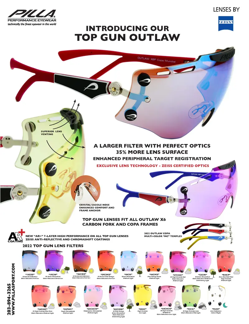 X6 Outlaw Top Gun Eyewear – Zero-Diopter Lenses 1