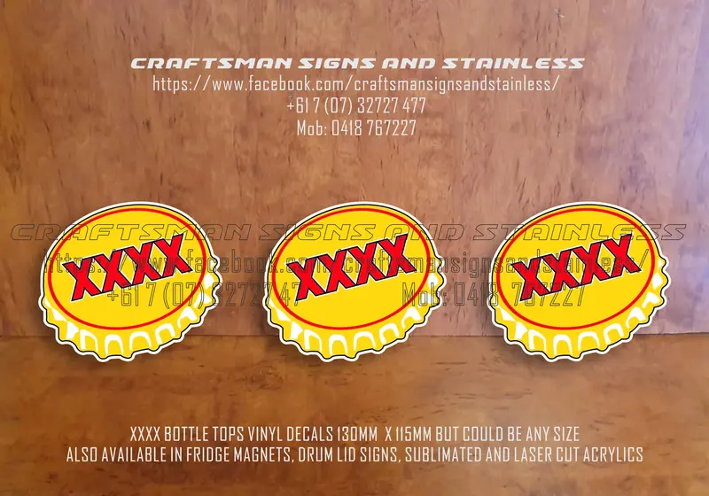 Xxxx Bottle Cap Decal – Collectible Beer Brand Sticker 1