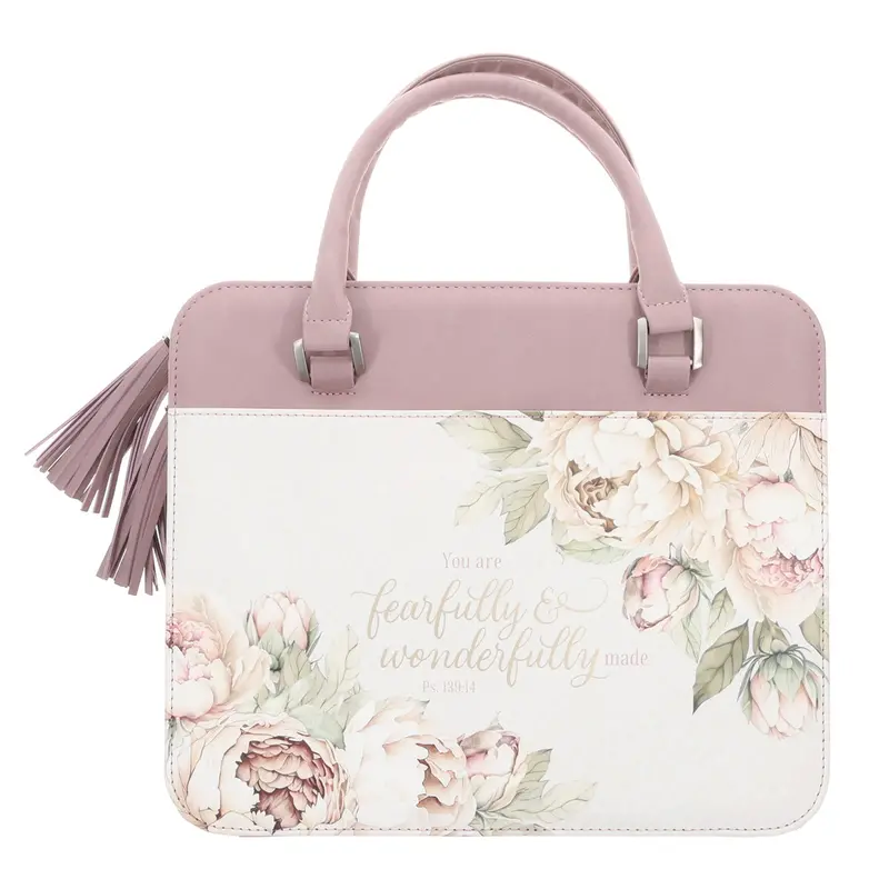 You Are Fearfully And Wonderfully Made – Stylish Faux Leather Bible Tote 1
