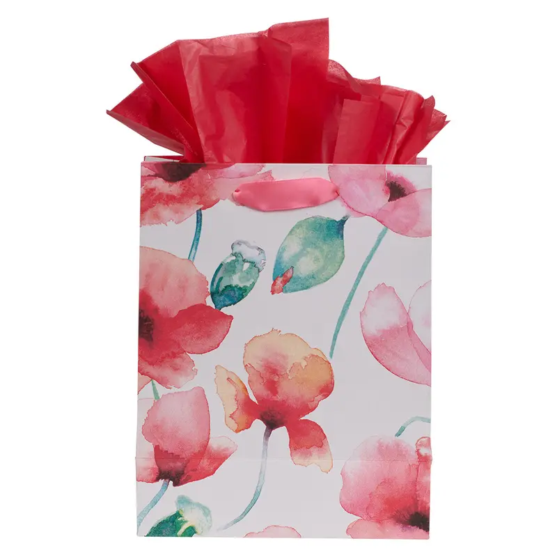 'You'Ve Got This!' Coral Poppies Gift Bag Set – Includes Tag 2