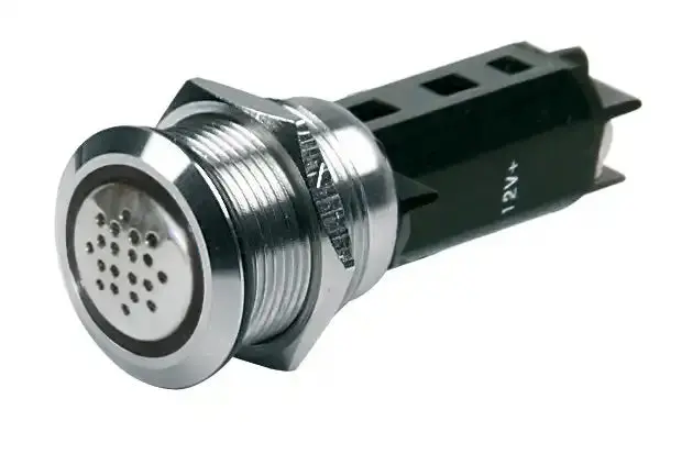 12V Dc Red Led Warning Light With Integrated Buzzer 1