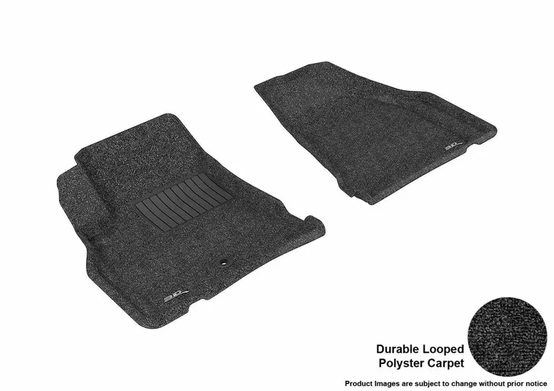 3D Maxpider Classic Black Floor Mat Set – 2-Piece Front (Part #L1Bc02212209) 1