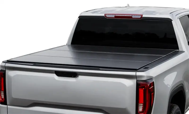 Access Lomax Hard Tri-Fold Truck Bed Cover – Matte Black, Split-Rail Design 1