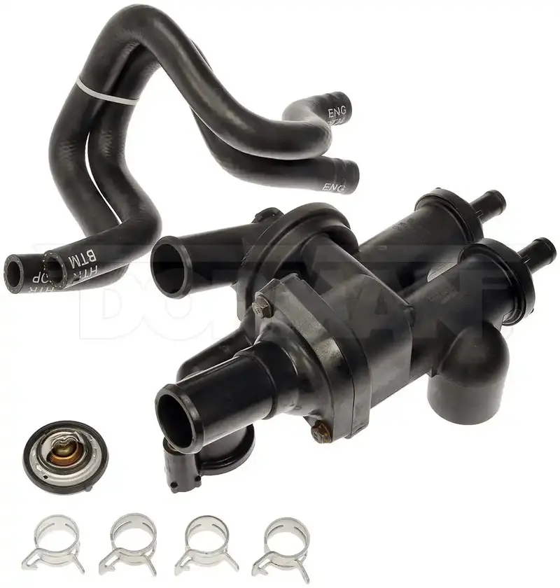 Dorman 902-3319 Thermostat Housing Assembly – Oe-Style Replacement With Gasket, Thermostat, Hoses & Clamps 1