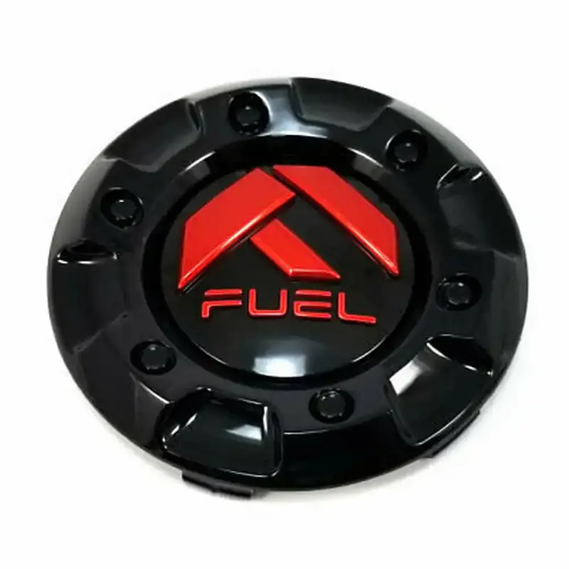 Fuel Off-Road 1003-84Gbq 8-Bar Wheel Cap – Gloss Black With Red Logo Accent 1