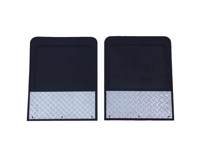 Go Industries D70764Set Diamond-Tread Dual-Wheel Mud Flap Kit – Heavy-Duty All-Terrain Protection 1