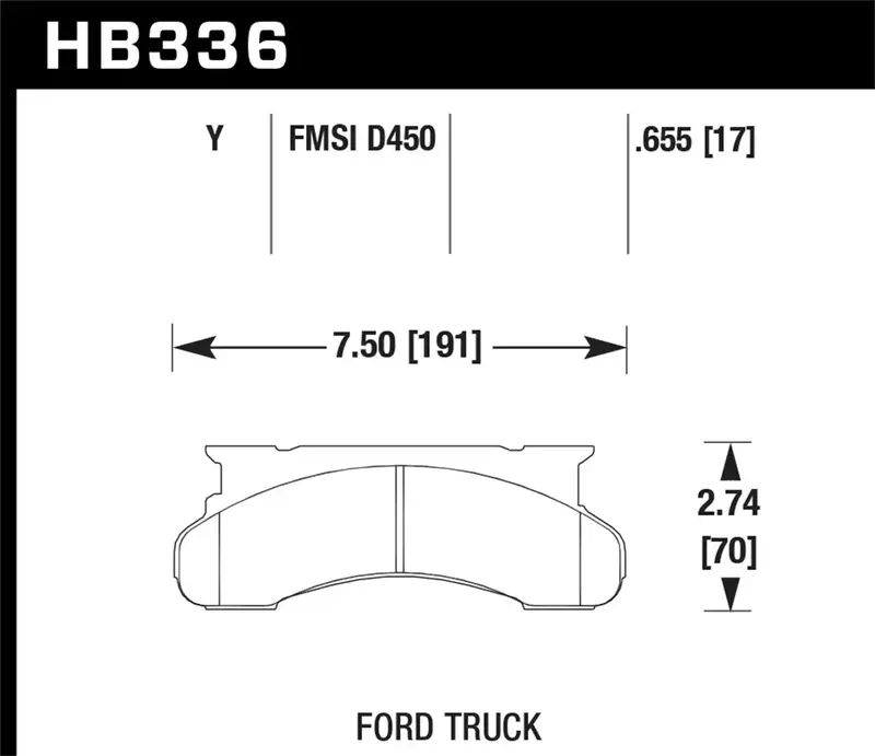 Hawk Performance Hb336Y.655 Street Brake Pads – Quiet, Low-Dust, High-Friction Compound 1