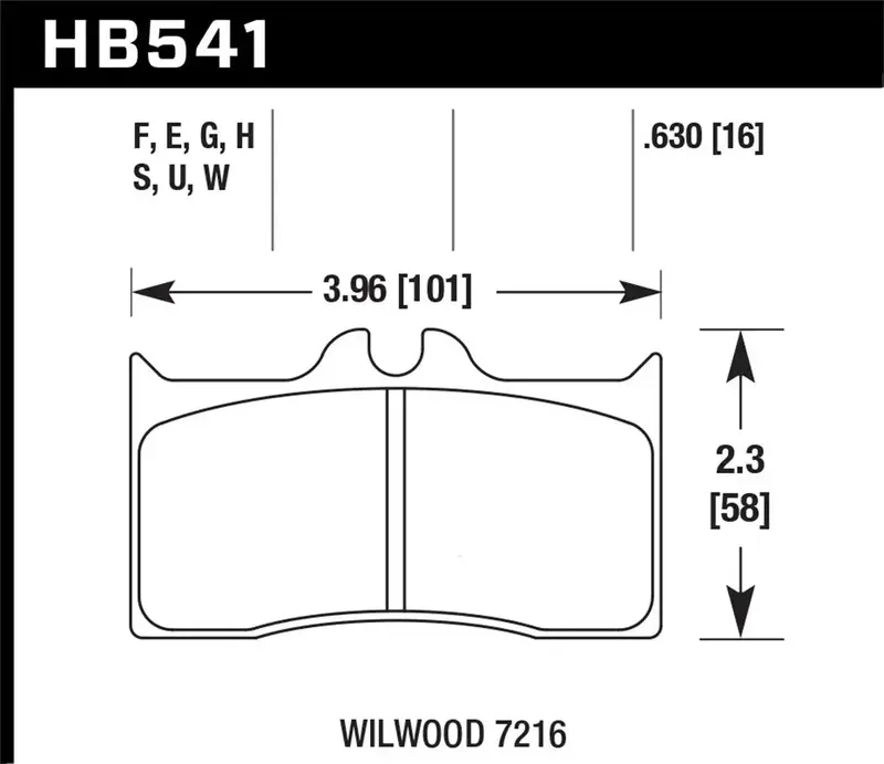Hawk Performance Hb541S.630 Ht-10 Brake Pads – 0.630" Thickness, Wilwood-Compatible 1