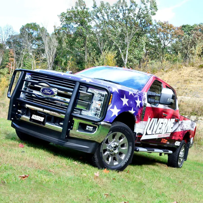 Luverne 341123-341120 Black Steel Dual-Tube Grille Guard For Ford F-250–F-550 Super Duty Trucks 1
