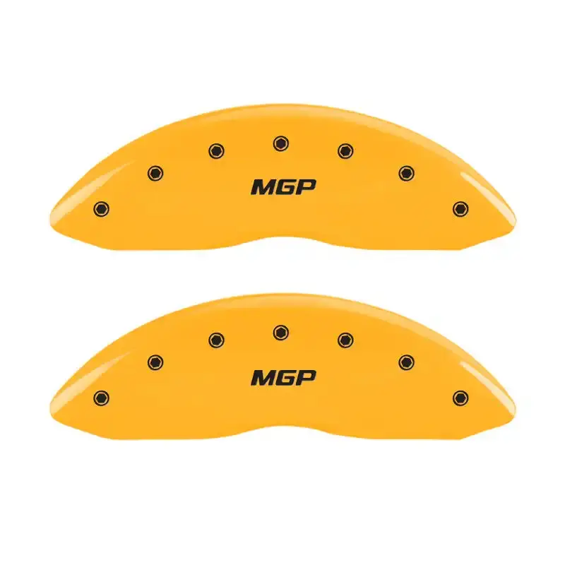 Mgp Caliper Covers – Engraved Front Set With Yellow Finish And Black Chrome Accents 1