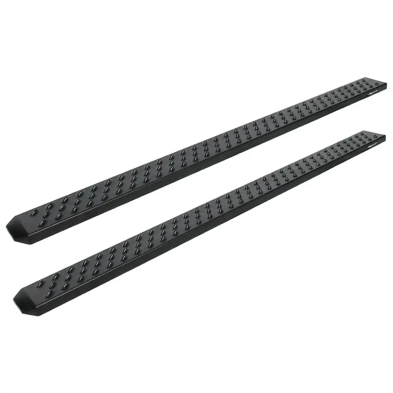 Raptor Series 2102-0501Bt 6.5-Inch Sawtooth Slide Track Running Boards – Textured Black Aluminum For 2019–2024 Ram 1500 1