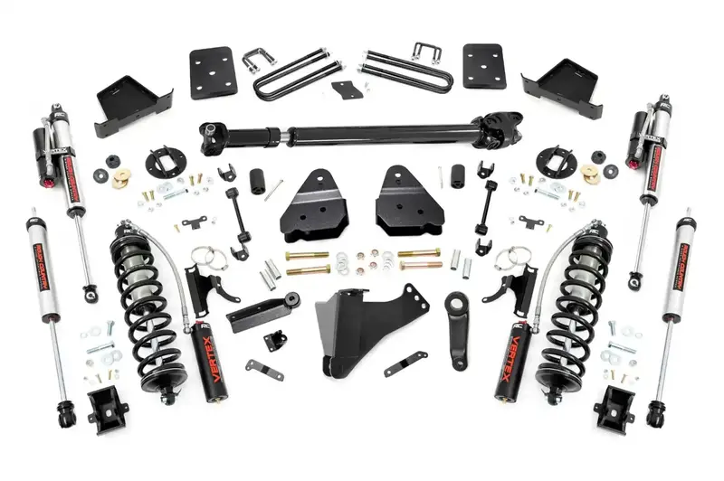 Rough Country 55059 Coilover Conversion Lift Kit – 4.5" With Vertex Shocks & Driveshaft 1